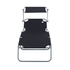 Outsunny Sonnenliege Gartenliege Wellnessliege Strandliege Klappbar Mit Sonnenschutz (Schwarz) -Garten- & Gewächshäuser Geschäft 5e0c12d4787b53a20481273a57d055b7