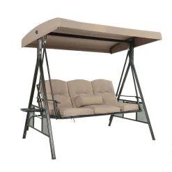 HOME DELUXE - Hollywoodschaukel DESCANSO Beige Doppel Gartenliege Lounge-Pavillon -Garten- & Gewächshäuser Geschäft 5e16f9fe806f96c9648dd592831d337a 1