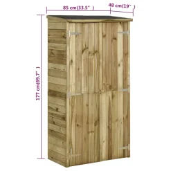 VidaXL Geräteschuppen Kiefernholz 85×48×177 Cm -Garten- & Gewächshäuser Geschäft 5e2d870b7151cc8fffeebf09ffdfbaeb