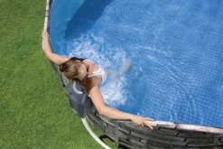 Bestway® Power Steel™ Comfort Jet Series™ Frame Pool-Set Mit Filterpumpe 610 X 366 X 122 Cm, Steinwand-Optik (Naturstein), Oval -Garten- & Gewächshäuser Geschäft 5e7cef9667608e6eb235da3b0ccfd906