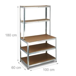 Relaxdays Schwerlastregal Mit Werkbank -Garten- & Gewächshäuser Geschäft 5e8f7c4fa200f09e3c82ed4f30c59a30