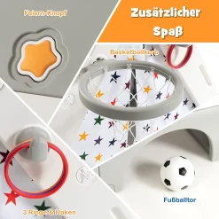 COSTWAY 5 In 1 Kletterdreieck Spielzelt, Kinderspielzelt Mit Kletterwand, Tafel Zum Malen, Basketballkorb, Fußballtor Und Ringen, Indoor Klettergerüst Spielzeug, Multifunktionales Kletterspielzeug 8 COSTWAY 5 In 1 Kletterdreieck Spielzelt, Kinderspielzelt Mit Kletterwand, Tafel Zum Malen, Basketballkorb, Fußballtor Und Ringen, Indoor Klettergerüst Spielzeug, Multifunktionales Kletterspielzeug -Garten- & Gewächshäuser Geschäft 5e9d5ba6dbab45ae6517df737c2bb8ff