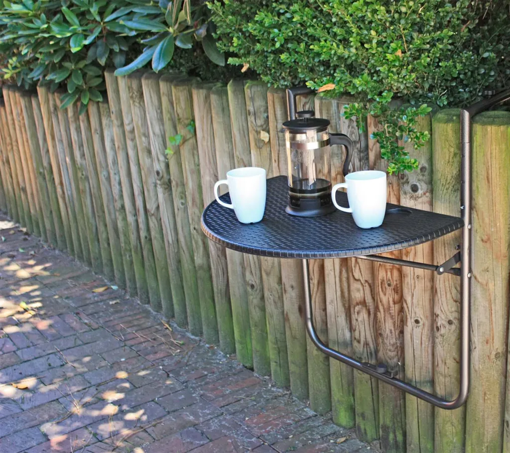 Garden Pleasure Balkontisch Ventana Rattan Optik Balkon Garten Tisch Hängetisch 7 Garden Pleasure Balkontisch Ventana Rattan Optik Balkon Garten Tisch Hängetisch – Bild 7