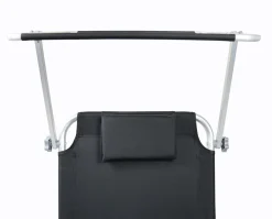 VCM Gartenliege Sonnenliege Liegestuhl Faltbar Klappbar Rollen Strandliege Dach Schwarz 12 VCM Gartenliege Sonnenliege Liegestuhl Faltbar Klappbar Rollen Strandliege Dach Schwarz -Garten- & Gewächshäuser Geschäft 5f1111ecd2de82dc4d560f46ff7d2872