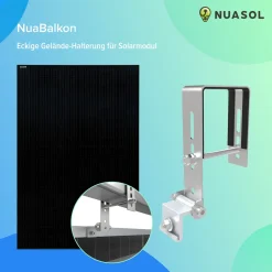 NuaSol -NuaFix Balkongelände Halterung Eckig Für 2 Solarmodule Aus Edelstahl -Garten- & Gewächshäuser Geschäft 5f41728e5c51f8abd7480fce01e75a35