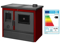Moeby24 Küchenofen Holzherd Kaminofen Herd Gusseisen 11,91KW BimSchV2 EEK A+ Bordeux