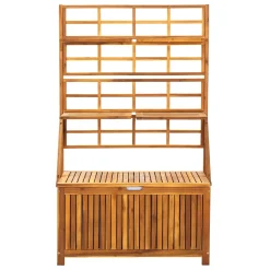 VidaXL Aufbewahrungstruhe Mit Rankgitter 99x55x160cm Massivholz Akazie -Garten- & Gewächshäuser Geschäft 5f91dd9dca673823b38d0b0bc5a53742