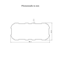 HOME DELUXE - Terrassenüberdachung 618 X 303 X 226 / 278 Cm Weiß Terrassendach Überdachung Carport -Garten- & Gewächshäuser Geschäft 5fb8e9065af35324eb4a65633a5c307e