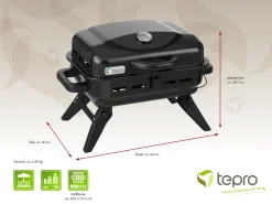 Tepro Tischgasgrill Albany -Garten- & Gewächshäuser Geschäft 6008addf3b560e2ad213c752e7182af0