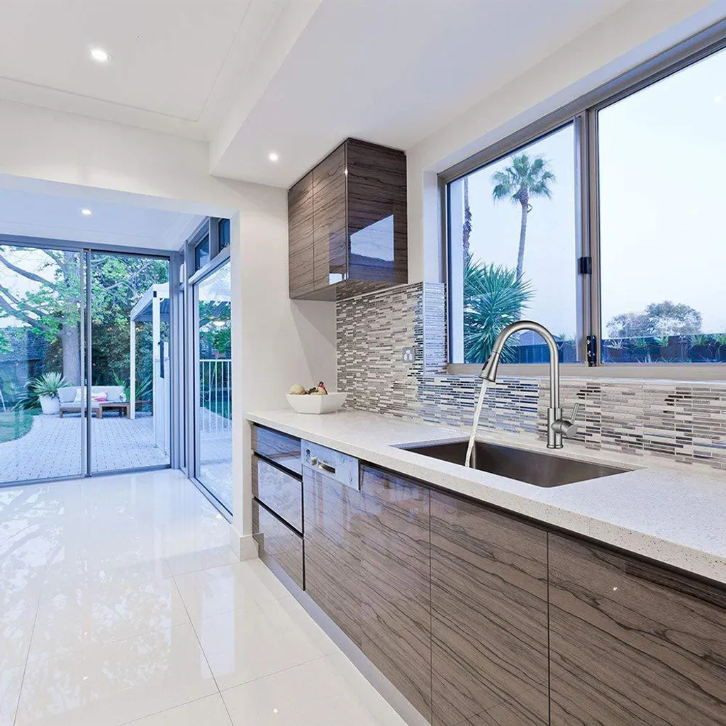 PMS Wasserhahn Küche Mit 2 Strahlarten Küchenarmatur Ausziehbar Spültischarmatur Mischbatterie Armatur 6 PMS Wasserhahn Küche Mit 2 Strahlarten Küchenarmatur Ausziehbar Spültischarmatur Mischbatterie Armatur – Bild 6