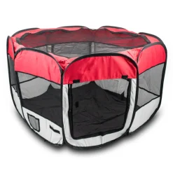 Bituxx Welpenlaufstall Farbe Rot, MS-16124