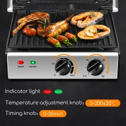 Aigostar Kontaktgrill, Sandwichmaker, 180° Aufklappbar Als Tischgrill, Panini Grill Mit Abnehmbaren Platten, Regelbarer Thermostat &Timer, Antihaftbeschichtet, 2000W 22 Aigostar Kontaktgrill, Sandwichmaker, 180° Aufklappbar Als Tischgrill, Panini Grill Mit Abnehmbaren Platten, Regelbarer Thermostat &Timer, Antihaftbeschichtet, 2000W -Garten- & Gewächshäuser Geschäft 60665f876d9d158f2eaf233bae2cc604
