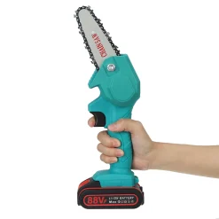 VIOLEWORKS Elektrokettensäge Akku-handkettensäge Mit Ladegerät Und 1 Batterie, 88VF 1080 Watt Blau (EU-Stecker) -Garten- & Gewächshäuser Geschäft 6074dc516ba1a68151856ef55d8b76fa 1