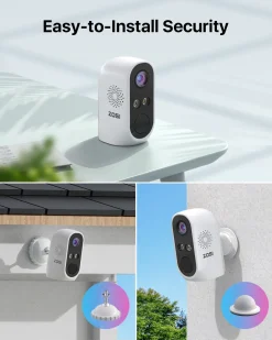 ZOSI C1 3MP Drahtlos Akku Überwachungskamera, Wiederaufladbar Außen WLAN Kamera Mit 2 Wege Audio, Menschenerkennung -Garten- & Gewächshäuser Geschäft 60aa7efef18fd7256eb2722abbfe0965 1