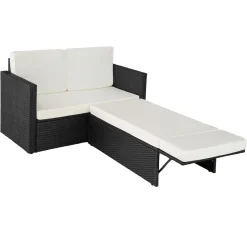 Tectake Rattan Lounge Korfu - Schwarz -Garten- & Gewächshäuser Geschäft 60dd593999d2a9cae2b6cef1029bff43