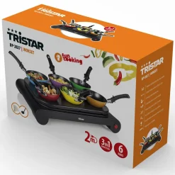 Tristar Haushaltsgeräte Tristar BP 2827 Tisch-Kochplatte Wok-Set Mit 6 Pfannen Und Backform Für Pfannkuchen -Garten- & Gewächshäuser Geschäft 60f88a9dedf6292fde80a503cf86b78b