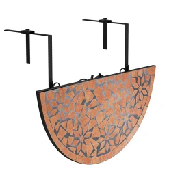 Deuba Balkonhängetisch Klapptisch Mosaik Balkontisch Klappbar Hängetisch Mosaiktisch Gartenmöbel, Model:Oriental -Garten- & Gewächshäuser Geschäft 6115e817100c804ff5feec907dabce20