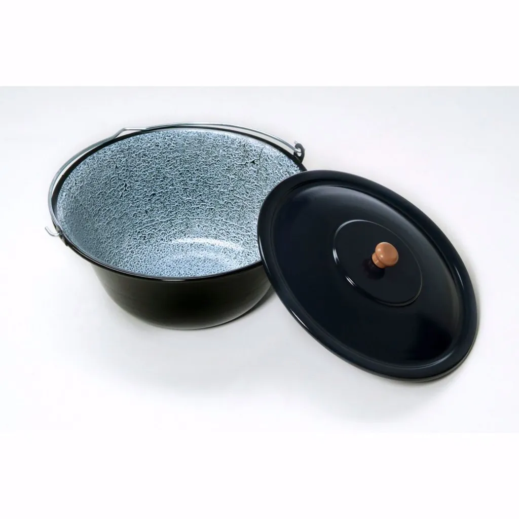 Acerto - Ungarisches Dreibein 1,80m Mit 6 L Gulaschkessel Emailliert Feldküche Glühwein 2 Acerto - Ungarisches Dreibein 1,80m Mit 6 L Gulaschkessel Emailliert Feldküche Glühwein – Bild 2