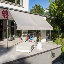 Haushalt International HI 62480 Klemmmarkise Markise B300xT120cm Hellgrau -Garten- & Gewächshäuser Geschäft 61472de76f72e5fa9ab052c386e0ab51