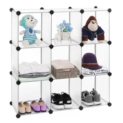 SONGMICS Regalsystem Mit 9 Fächern 93 X 123 X 31 Cm Cube Aufbewahrung Sideboard Aufbewahrungsbox Weiß LPC115S