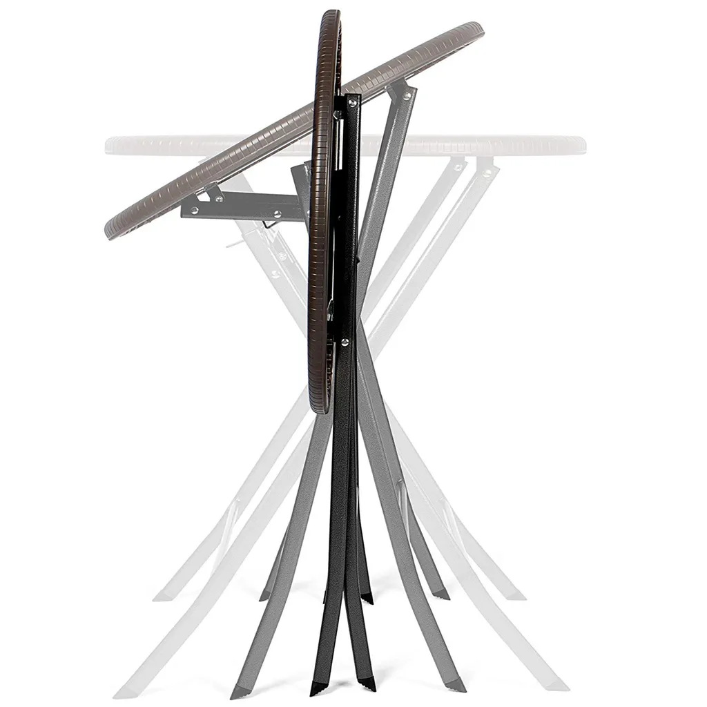 Vanage Gartentisch Beistelltisch Balkontisch Bistrotisch In Braun Rund Wetterfest Klappbar 5 Vanage Gartentisch Beistelltisch Balkontisch Bistrotisch In Braun Rund Wetterfest Klappbar – Bild 5