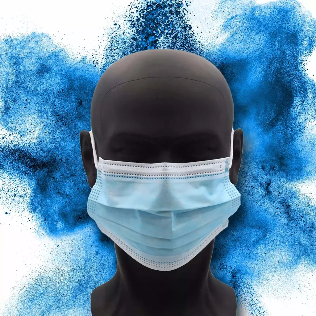 OP-Maske, Blau, Typ II, 3-Lagig, Latexfrei, 50 Stück, ECO-PLUS, Einwegmaske, Medizinischer Mundschutz, MNS, Mund-Nasenschutz, Einmalmaske, Schutzmaske 1 OP-Maske, Blau, Typ II, 3-Lagig, Latexfrei, 50 Stück, ECO-PLUS, Einwegmaske, Medizinischer Mundschutz, MNS, Mund-Nasenschutz, Einmalmaske, Schutzmaske