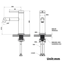 Lonheo Badarmatur 360° Drehbar Auslauf Waschtischarmatur Mit Ablaufgarnitur, Wasserhahn Bad Mit Pop Up, Schwarz -Garten- & Gewächshäuser Geschäft 61950a8af88d0a9fd805a36b80fb3ebb