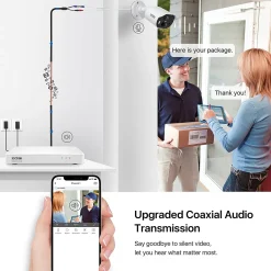 ZOSI 2MP Audio Überwachungskamera Aussen Zusatzkamera Für 2MP DVR Überwachungsset, IP66 Wasserdicht, 20m Infrarot Nachtsicht, Weiß -Garten- & Gewächshäuser Geschäft 61bb34beb0eea9320703d5776c1bb781