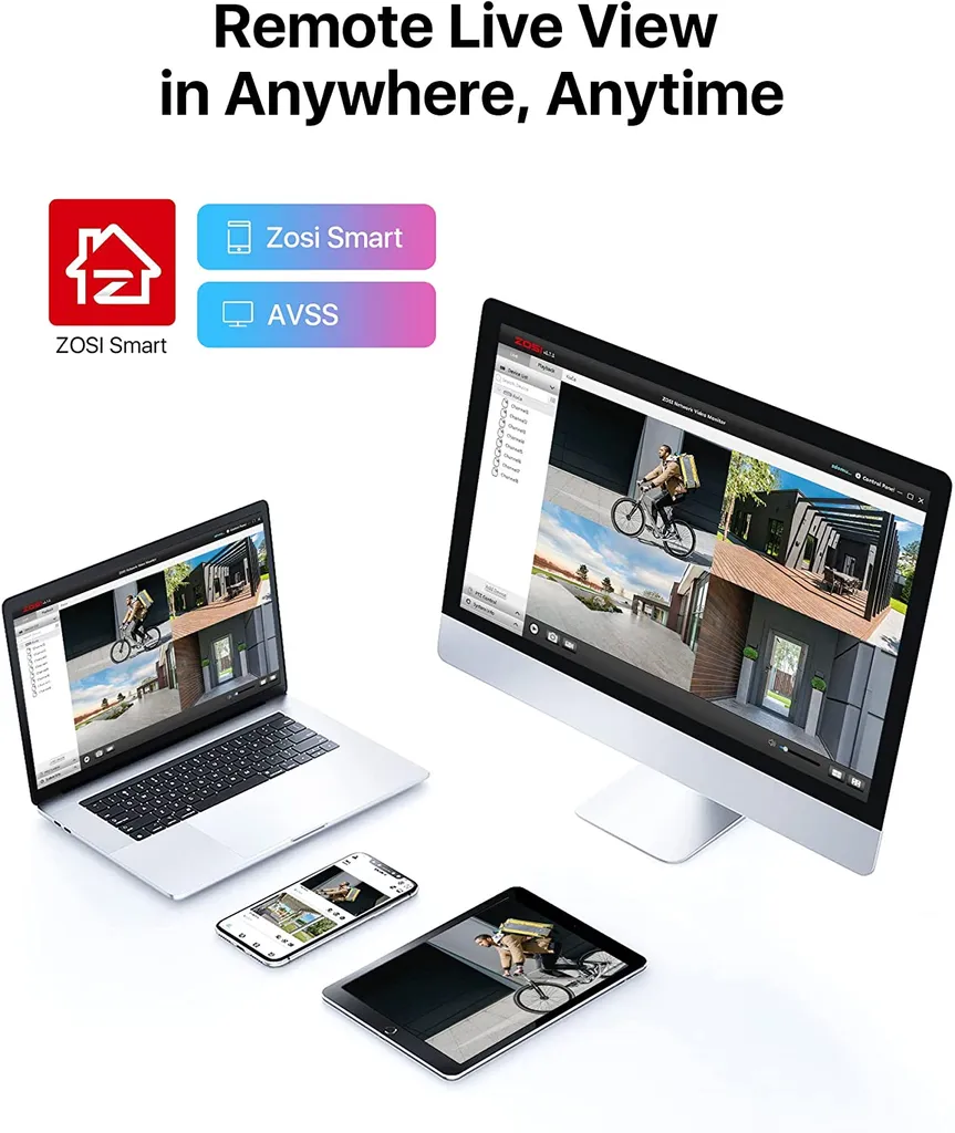 ZOSI 8CH 1080P Full HD DVR Video Überwachungssystem Mit 2TB Festplatte Und 8X Outdoor 2MP Überwachungskamera CCTV Sicherheit Set 4 ZOSI 8CH 1080P Full HD DVR Video Überwachungssystem Mit 2TB Festplatte Und 8X Outdoor 2MP Überwachungskamera CCTV Sicherheit Set – Bild 4