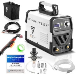 STAHLWERK CUT 40 ST IGBT Plasmaschneider Mit 40 Ampere, Bis 10 Mm Schneidleistung Flugrost Geeignet