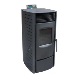 Nemaxx P9 Pelletofen Pelletkamin Pelletkaminofen 9 KW Kaminofen Heizofen Pellet Ofen Kamin Pelletheizung Heizung Heizgerät Kaminheizung Pellets - Schwarz - WiFi-Ready