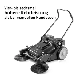 STAHLWERK Akku Kehrmaschine 1000 Mm 55 L Handkehrmaschine Trocken- Und Nassreinigung Besen Kehrer -Garten- & Gewächshäuser Geschäft 627d163add717cc23d36ec26df69c316