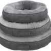 TRIXIE Heimtierbedarf Donut Hundebett Bett Liano Grau, Maße:60cm Durchmesser