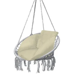 Ferocity Hängesessel Kissen, Polster Bodenkissen Für Schwenksessel, Auflage Für Baumwoll Hängeschaukel, Hängekorb, Hängestuhl, Rückenkissen In Der Farbe Beige [114] -Garten- & Gewächshäuser Geschäft 628cd05dbb0016ad99be7f8205261a85