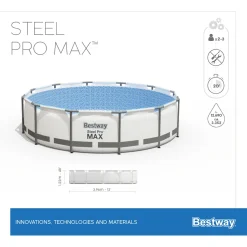 Bestway® Steel Pro MAX™ Aufstellpool Komplett-Set Mit Filterpumpe Ø 396 X 122 Cm, Lichtgrau, Rund 34 Bestway® Steel Pro MAX™ Aufstellpool Komplett-Set Mit Filterpumpe Ø 396 X 122 Cm, Lichtgrau, Rund -Garten- & Gewächshäuser Geschäft 62aed7d38b46bd7c04f463d599caf1e6