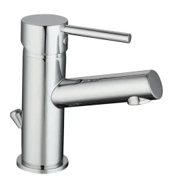 Schütte SCHÜTTE LAURANA Waschtischarmatur Mit Zugstange, Wasserhahn Bad Mit Ablaufgarnitur Waschbecken, Mischbatterie Waschbecken Chrom