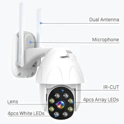 DENVER-ELECTRONICS Denver Überwachungskamera IOC-221, IP, WLAN, Außen -Garten- & Gewächshäuser Geschäft 6301484b1877fb655264817cbf12e77d