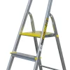 FORTENA Haushaltsleiter Mit 3 Stufen – Profi-Leiter Aus Aluminium, 2,5m Arbeitshöhe, Bis Zu 120 Kg Belastung, Stehleiter Für Haus Und Wohnung