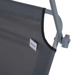 Outsunny Sonnenliege Gartenliege Wellnessliege Strandliege Klappbar Mit Sonnenschutz Grau 187 X 58 X 36 Cm -Garten- & Gewächshäuser Geschäft 635c3a9ba547c02761b700f475986fd8