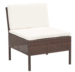VIDAXL 3-tlg. Garten-Lounge-Set Mit Auflagen Poly Rattan Braun -Garten- & Gewächshäuser Geschäft 637daabfe95ccd6e86445dc3c9867a3c