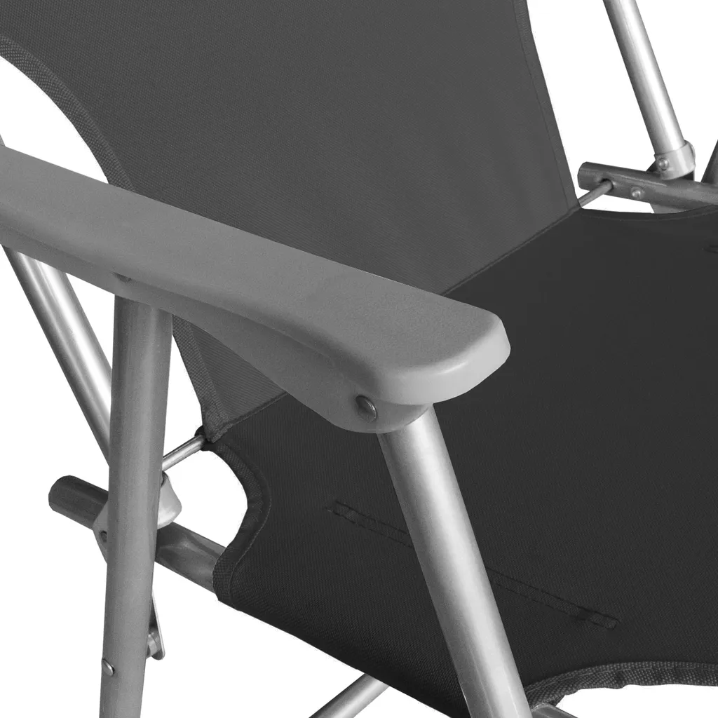 Wohaga 3tlg. Campingmöbel-Set Tisch 75x55cm + 2x Klappstuhl Schwarz 3 Wohaga 3tlg. Campingmöbel-Set Tisch 75x55cm + 2x Klappstuhl Schwarz – Bild 3