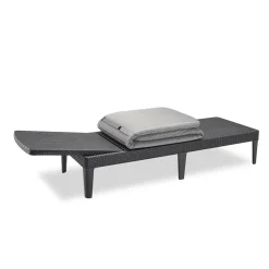 ALLIBERT By KETER Allibert Sunlounger Liege Jaipur Inkl. Auflage, Farbe Graphit/Grau -Garten- & Gewächshäuser Geschäft 63e339265be5332403371167055f3a5b