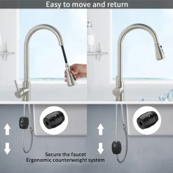 Homelody Wasserhahn Küche 360° Küchenarmatur Mit Ausziehbarer Brause Spültischarmatur Aus Edelstahl Mischbatterie Küche Mit Dual-Spülbrause 16 Homelody Wasserhahn Küche 360° Küchenarmatur Mit Ausziehbarer Brause Spültischarmatur Aus Edelstahl Mischbatterie Küche Mit Dual-Spülbrause -Garten- & Gewächshäuser Geschäft 63efd372130e42288476a0f2a7e2a8da