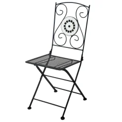 SVITA Bistro-Set Mosaik Balkon-Set 2 Personen Metall Sitzgruppe Klappbar Schwarz -Garten- & Gewächshäuser Geschäft 640b1db1326f3220793305fc58d47e12