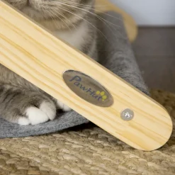 PawHut Katzenbett Mit Gestell 2 Ebenen Haustierbett Ballspielzeug Faltbar Hundebett Indoor Kiefernholz Natur+Grau 52 X 42 X 33,5 Cm 17 PawHut Katzenbett Mit Gestell 2 Ebenen Haustierbett Ballspielzeug Faltbar Hundebett Indoor Kiefernholz Natur+Grau 52 X 42 X 33,5 Cm -Garten- & Gewächshäuser Geschäft 6479a8ce2281c4dbf571025efab65219