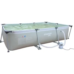 Countryside® Countryside Frame Pool Deluxe Stahlrahmenpool Eckig, Ca. 300x 207x 65 Cm