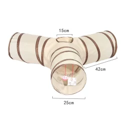 Mmgoqqt 3-Wege Katzentunnel, Y Form Katzentunnel Rascheltunnel, Zusammenklappbar Petplay Tunnel Für Katzen Welpen Kätzchen Kaninchen Hunde -Garten- & Gewächshäuser Geschäft 64a8cb6b66c0599f48d5c9b3540d2519