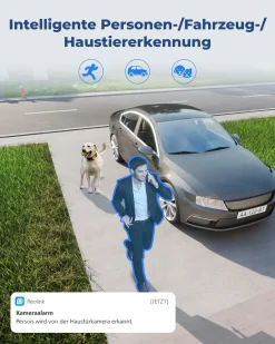 Reolink 4K Dual-Lens WLAN Überwachungskamera Aussen, 180° Ultra-Weitwinkel, Person-/Fahrzeug-/Haustier-Erkennung, 2,4/5 GHz WiFi, Farbnachtsicht, 2-Wege-Audio, Duo 2 WiFi -Garten- & Gewächshäuser Geschäft 64d961505649db8198a54a79d8f14a66