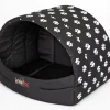 Hobbydog R3 Buscwl5 Hundehütte Souffleur Hundebett Katzenbett Schlafplatz L Größe: 55 X 43 X 38 Cm Schwarz Mit Pfötchen