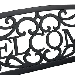 Relaxdays Gartenbank Metall Welcome -Garten- & Gewächshäuser Geschäft 6517153de25e6d38d66893286a491f16